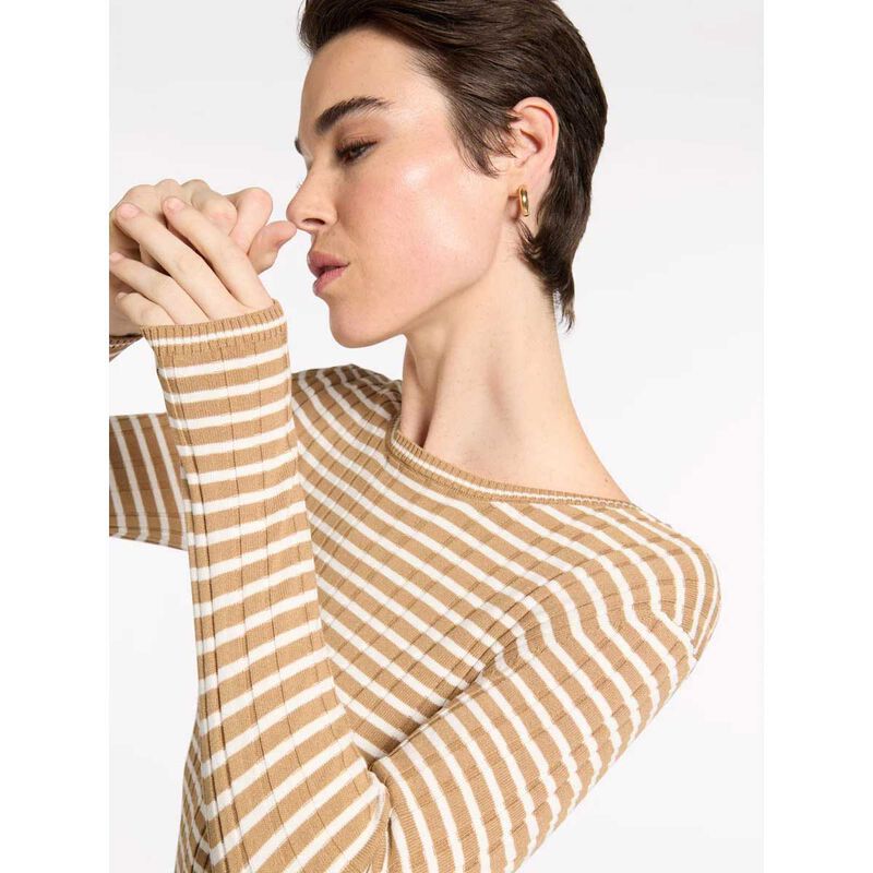Marco Polo Fine Stripe Rib Knit Jersey image number 6